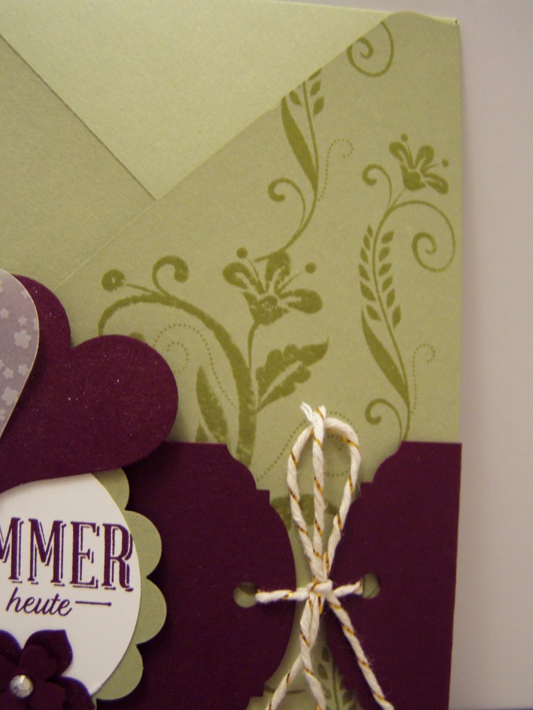 Umschlag - Detailansicht bestempelte Lasche