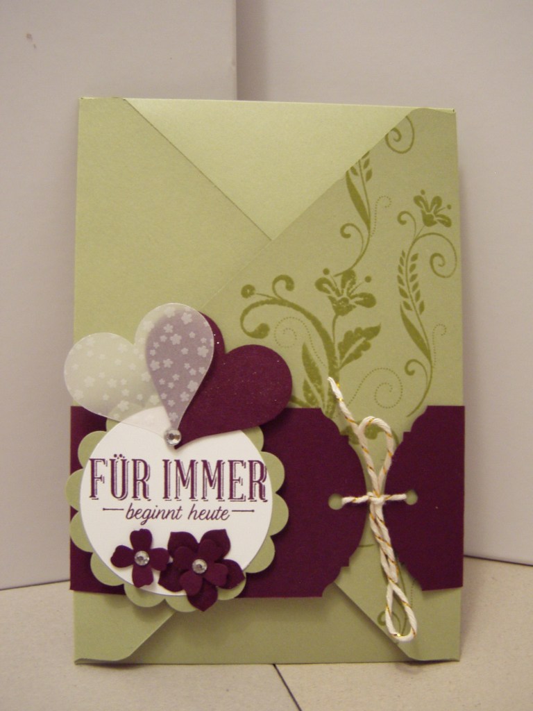 Karte in Umschlag - wieder verschlossen