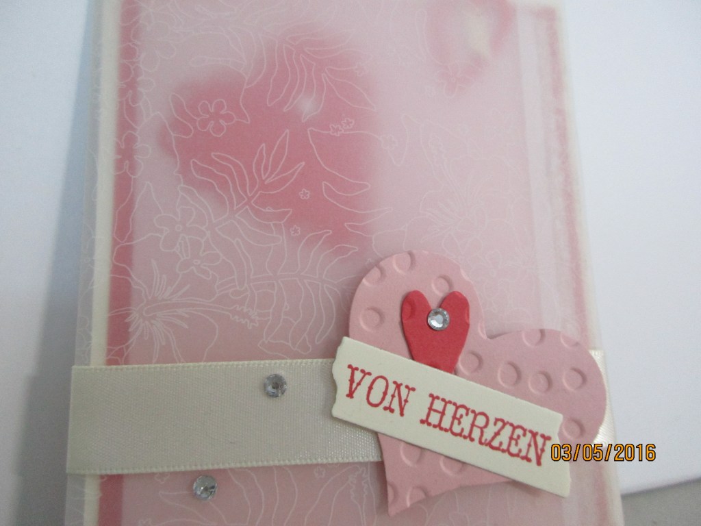 Karte zum Muttertag im Umschlag