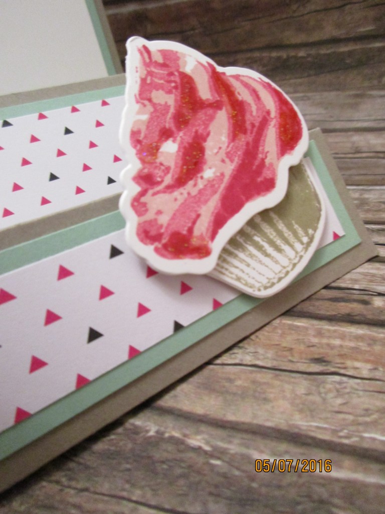 der Cupcake in Wassermelone